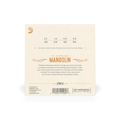 EFW74 Flat Wound Medium Gauge Mandolin Strings - 11-36 Gauge image 2