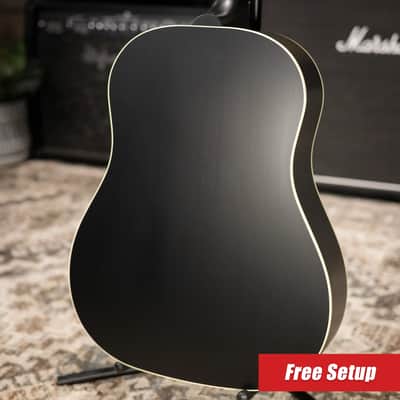 Gibson J-45 Special Dreadnought Acoustic Guitar - Ebony Satin with Gig Bag image 2