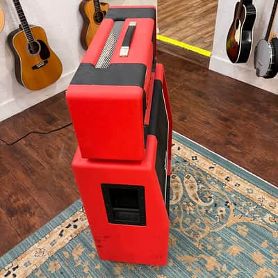 Splawn Pro Stock 100 "Marshall Super Lead" Style 100-watt Amp w/ 4x12 Matching Cab - Red image 3