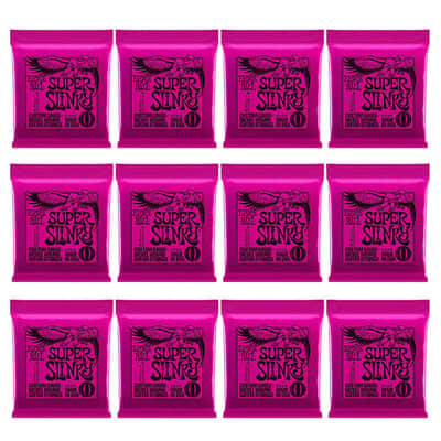 12-Pack Ernie Ball 2223 Super Slinky Nickel Wound Guitar Strings 9-42