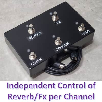 Replacement Footswitch for Marshall JCM 2000 TSL Amps w/ Rev/FX Memory per Channel and 10-Ft Cable image 1