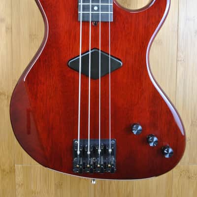 Rick Turner Electroline 4 string bass 1996 Transparent Red image 3