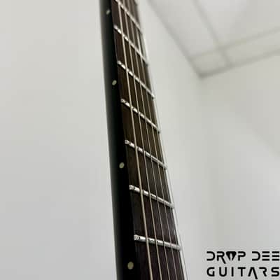 ESP LTD EXL Black Metal Electric Guitar - Black Red Burst Satin image 10