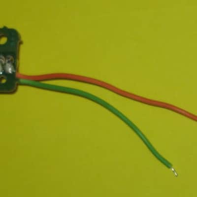 very clean Boss RED LED on a very small rectangle circuit board + green & orange wires (works fine) for Boss compact size pedals - came off of a used 1985 PH-2 Super Phaser pedal) + 2 small pieces of heat shrink tubing (NO: pedal or other items included image 13