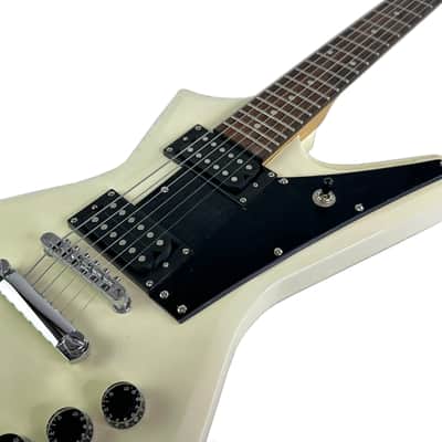 Zenison White Electric 6 String Right Handed Hard Rock Heavy Metal Style image 1