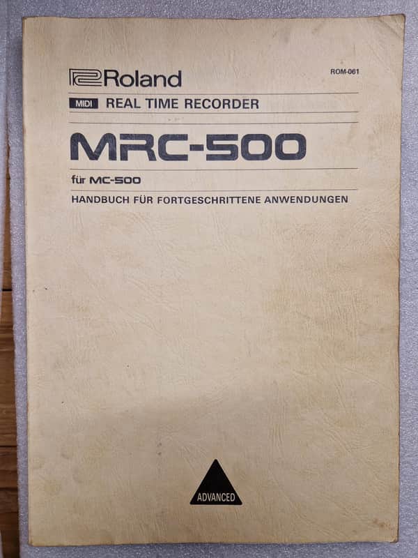Roland MRC-500 Handbuch für Fortgeschrittene Anwendung / Advanved Owner's Manual German image 1