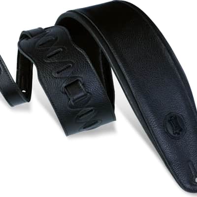Levy's MSS2-4 Signature Legacy Garment Leather 4.5" Bass Strap, Black