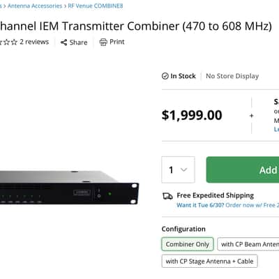 RF VENUE Combine 8 IEM combiner image 3