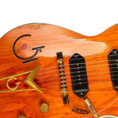 Gretsch Custom Shop Chad Henrichsen G6121-CS P90 Relic Vintage Orange #UC24053723 image 5