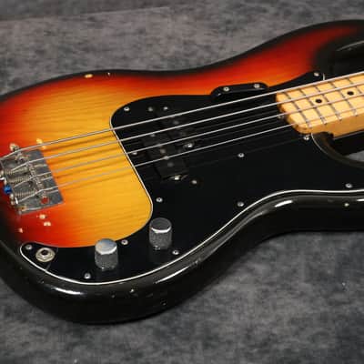 1977 Fender Precision Bass - Sunburst - OHSC image 10