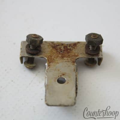 *Ludwig Snare Drum Key+Holder Mount Nickel Parade Vintage 40s Stamped Marching* image 2