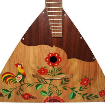 New Balalaika Prima 3 strings Handpainted made in Ukraine by Trembita Folk Musical Instrument Natural Wood Beautiful Sound image 2