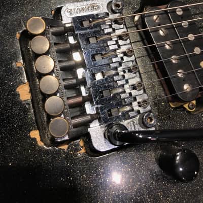 1990 Hamer USA Centaura HH - Offset Pickups - Black/Gold Sparkle - case included image 15