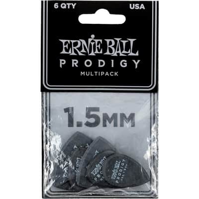 Ernie Ball Prodigy Multipack of Delrin Guitar Picks (P09342) Black, 1.5mm image 1