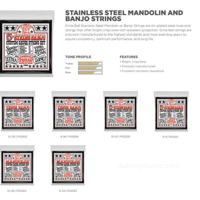 Medium Loop-End Stainless Steel Tenor Banjo Strings 10-30 Gauge Set Extra Long 1st=.010 2nd=.015 3rd=.024w 4th=.030 image 3