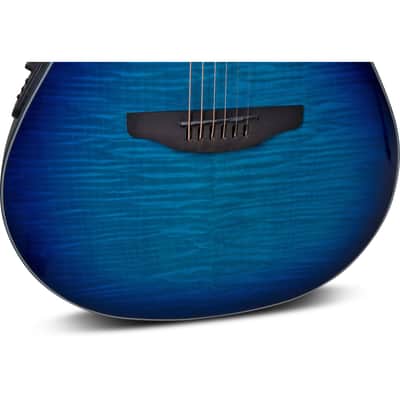 Ovation E-Acoustic Guitar Celebrity Elite Plus Mid Cutaway - Blue Flamed Maple image 10