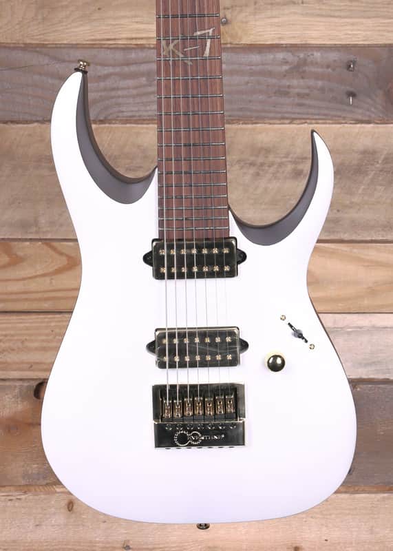 Ibanez K7YANG "Head" Signature 7-String Electric Guitar Matte White w/ Gigbag image 1