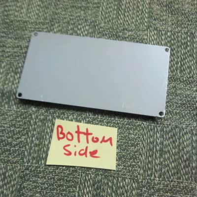 used genuine Boss Pink Label Taiwan Bottom Plate MISSING Serial Number (from 1998) - Pink Bottom Label, silver text / graphic, silver metal bottom plate (was originally from a BF-2 pedal) NO pedal / NO other items / NO screws image 17