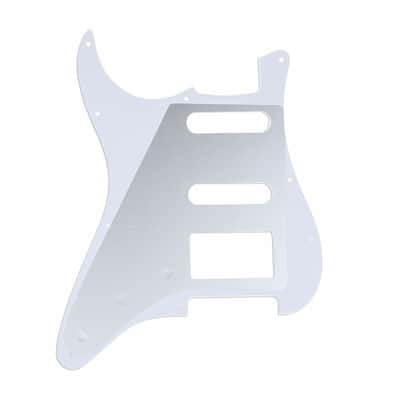 Brio 11-Hole Modern Style Strat HSS Pickguard for American Stratocaster 4 Ply Pearloid White image 2