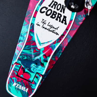 Tama HP900PMCS 50th Limited Iron Cobra Power Glide Single Pedal - Marble Coral Swirl image 3
