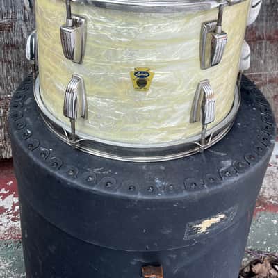 Ludwig 9x13Transition Badge tom 1958 - White marine pearl image 5