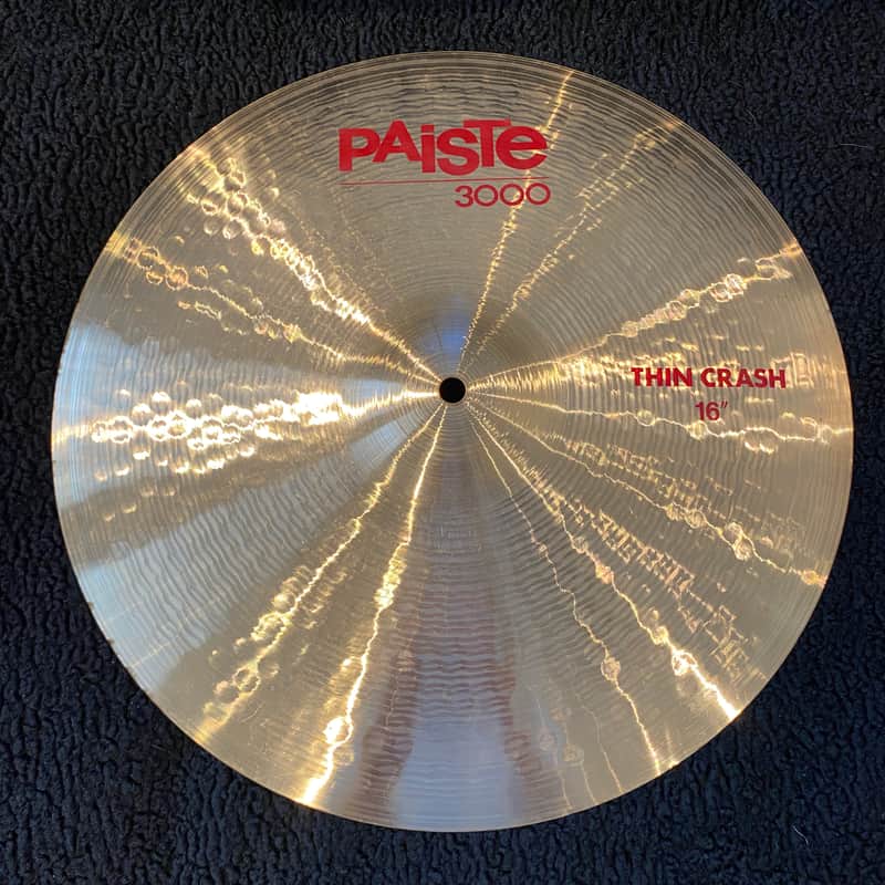 Paiste 16" 3000 Thin Crash Cymbal 1983 - 1993 - Traditional image 1