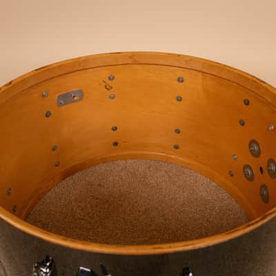 1970s Slingerland Black Chrome Drum Set 14x24 9x13 and 16x16 image 21