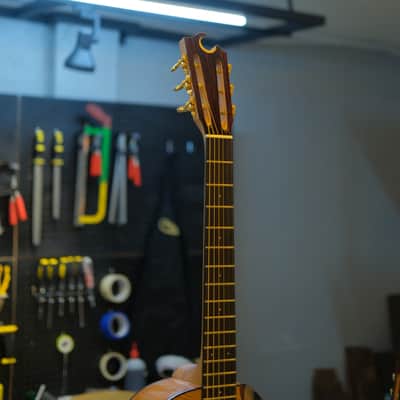 Batiksoul Guitars No.#126 - Parlour Crescentia Moon Flamed Mango ( Hybrid Bracing ) image 9