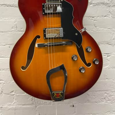 Hagstrom HJ800 Jazz Hollow Body - Cherry Sunburst image 3