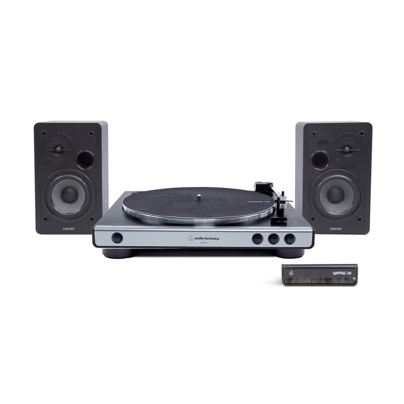 Audio-Technica: AT-LP60X / Edifier R1280DB / Turntable Package Silver Turntable / Black Speakers