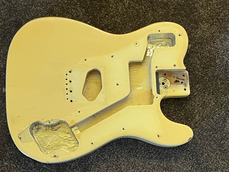 1972 1973 Fender Telecaster Custom guitar body white image 1
