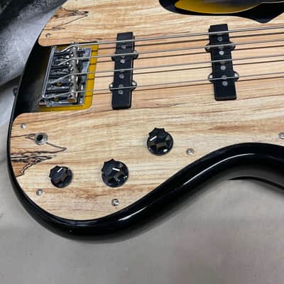 Italia Imola Chambered Semi-Hollow Body 4-String Bass with Case - 34" scale image 6