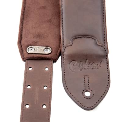 RightOn! Leathercraft Vintage Brown Guitar Strap image 4