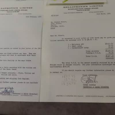 1973 MELLOTRON 400-SM MUSEUM QUALITY {serial#796} 1 OWNER FULLY SEVICED COMPLETE 1971-1994 PROVENANCE FOLDER AMAZING! image 19