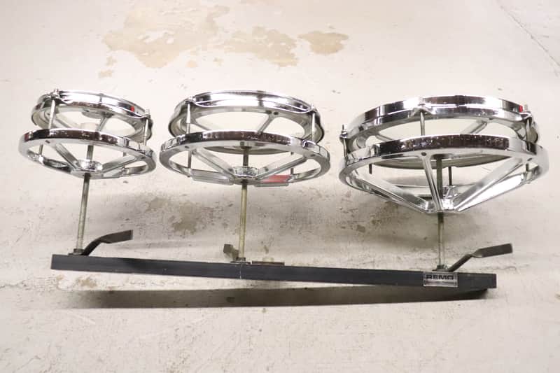 Remo 6/8/10" Roto Tom Drums Chrome Vintage 1970's image 1