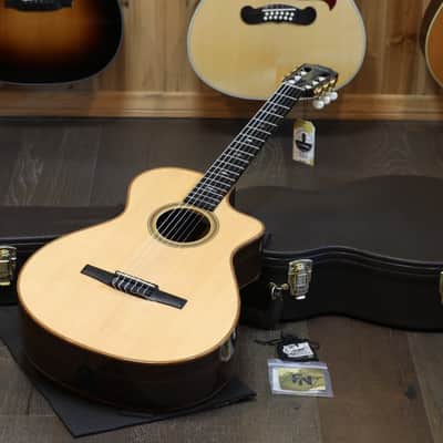 Unplayed! 2016 Taylor 712Ce-N 12 Fret Nylon Lutz Spruce Rosewood Acoustic Guitar Natural + OHSC image 1