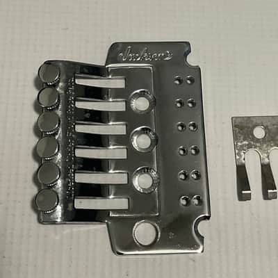 2000's Japan Jackson Licensed JT-580LP Floyd Rose Tremolo Bridge Chrome Base Plate image 3