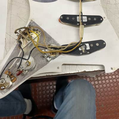 Fender Custom shop strat pickups pickguard assembly - Off white image 4