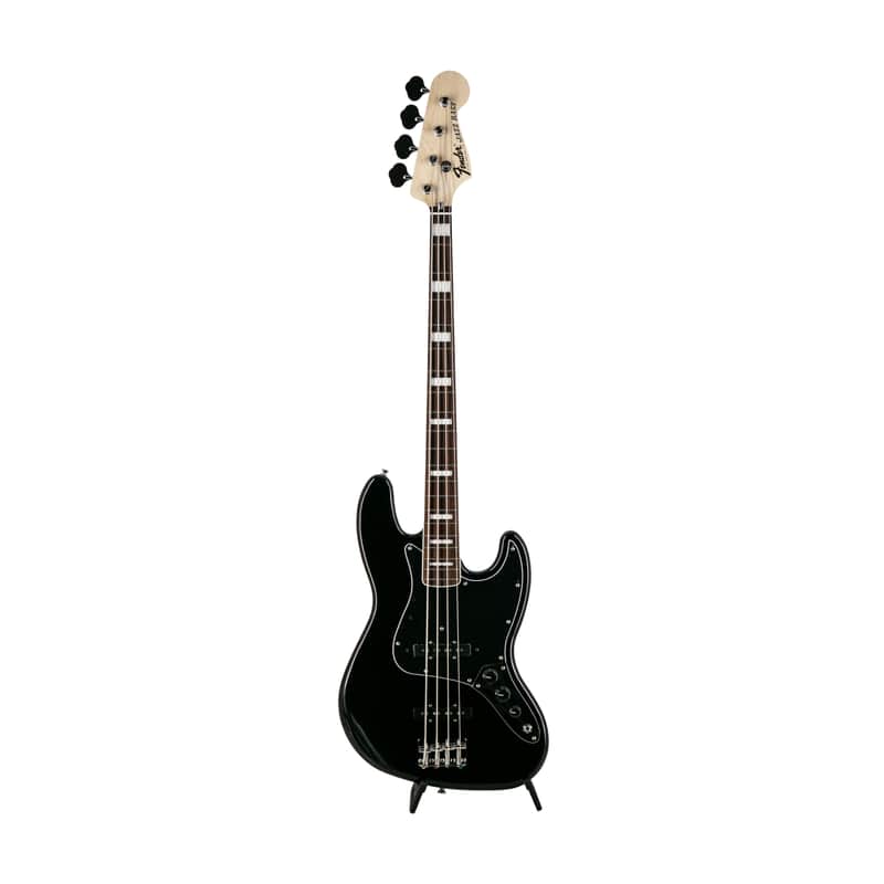 Fender FSR Collection Traditional 70s Jazz Bass Guitar, Maple FB, Black image 1