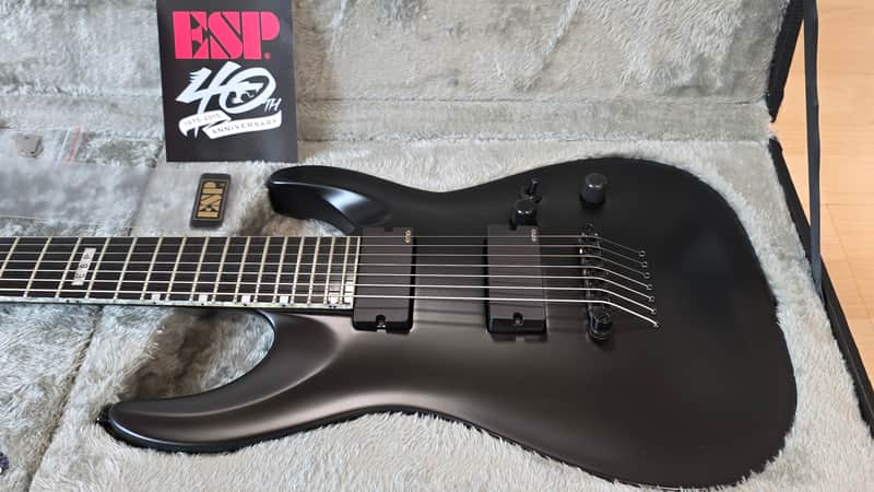 ESP Horizon NT-7B E-II BRAND NEW! Satin Black Matte 7 String Baritone EMG 2015 NOS New Old Stock 40th Anniversary Seven String Guitar image 1