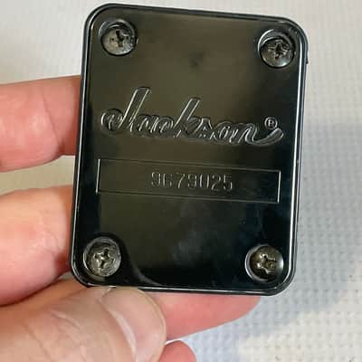 2000's Made in Japan Jackson DXMG & Dinky Guitar Factory Black Neckplate & Screws image 3