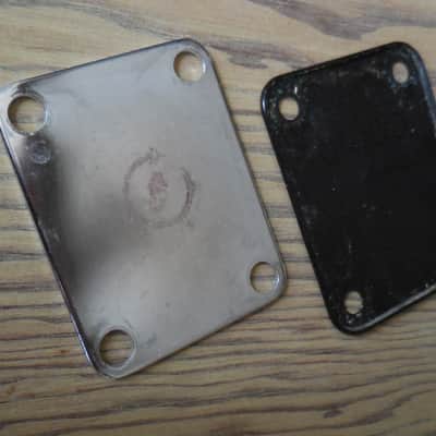 Fender Neckplate 1980's with original Black back pad image 4