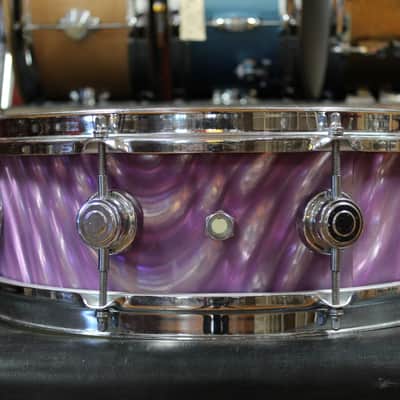 1970s Camco 5x14 Aristocrat Snare Drum in Purple Moire image 3