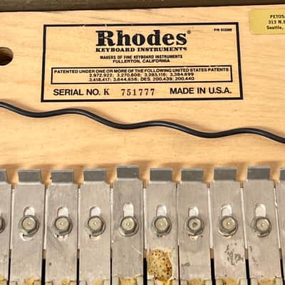 Pristine 1979 Fender Rhodes Mark I Stage 73-Key Electric Piano Black Rounded Top, Complete Stage Package it has been Tuned, Serviced, and Upgraded image 9