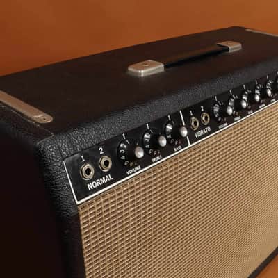 1964 Fender Deluxe Reverb Amp AB763 - Blackface image 3