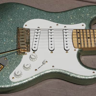 Fender 7 string custom shop prototype 2010 surf green metal flake 1of 4 image 11
