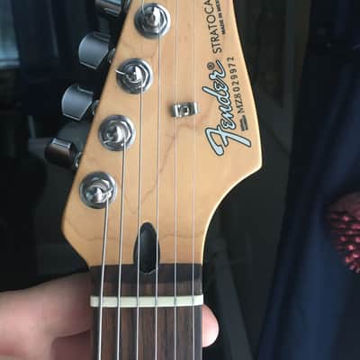 Fender Standard HSS Stratocaster with Rosewood Fretboard 2008 Olympic White image 3