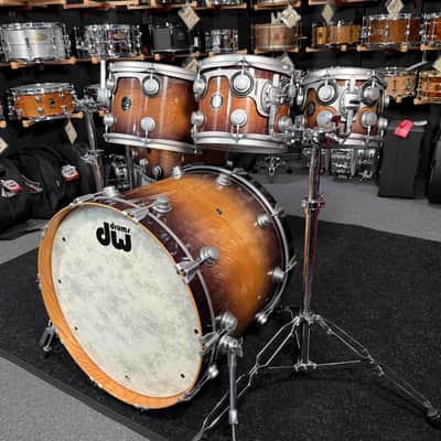 ~LIMITED EDITION!~ DW Timeless Timber 30th Anniversary Lake Superior Birch 6-Piece 8/10/12/14/16/22 Drum Kit Set in Purple Burst Lacquer & Satin Chrome Hardware with SKB Soft-Shell Bags image 2