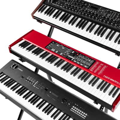 Gator Frameworks Keyboard Stands Series A-Frame Style with 3-Tiers and Adjustable Arm Width, Height, & Depth image 3