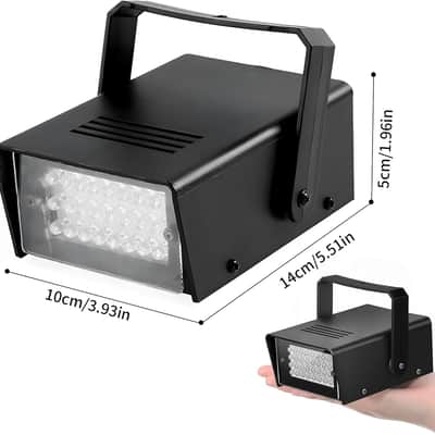 Led Green Strobe Lights Adjustable Speed Control Stage Light Dance Strobe Lights with Super Bright 24 LEDs Flash Party Lighting Best for Christmas Clubs Effect DJ Disco Bars Parties Halloween image 2